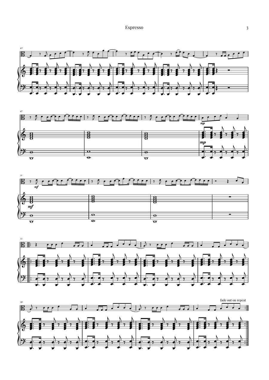 Espresso Viola scores gallery preview page 3