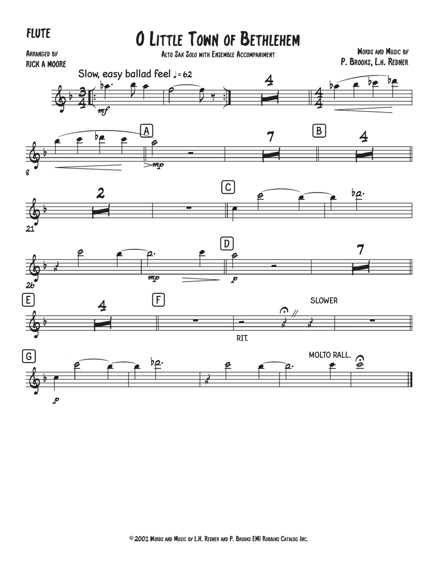 O Little Town of Bethlehem Small Ensemble scores gallery preview page 4