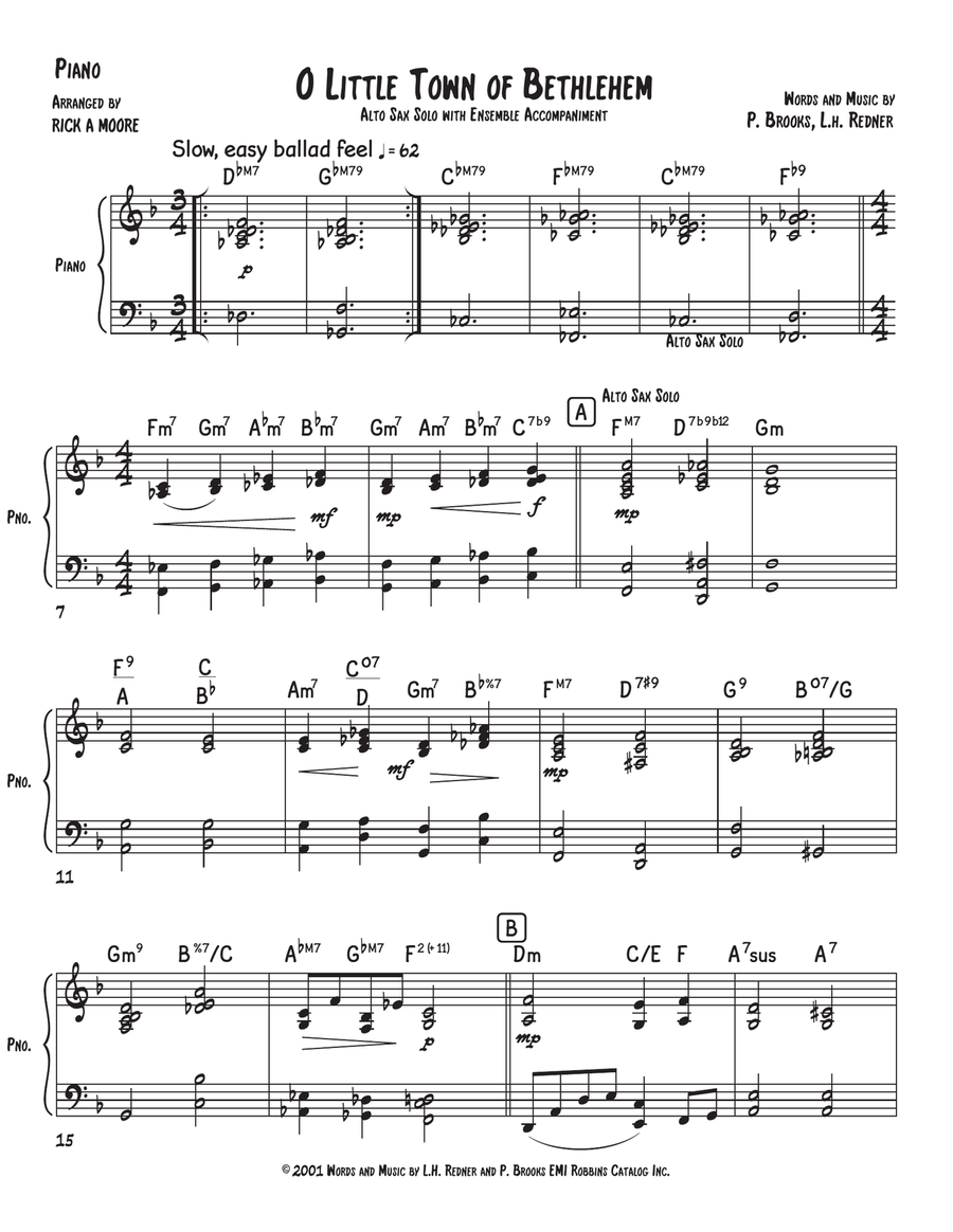 O Little Town of Bethlehem Small Ensemble scores gallery preview page 6