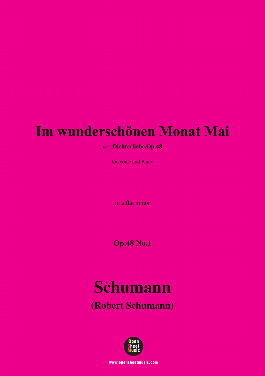 R. Schumann-Im wunderschonen Monat Mai,in a flat minor Piano, Vocal scores gallery preview page 1