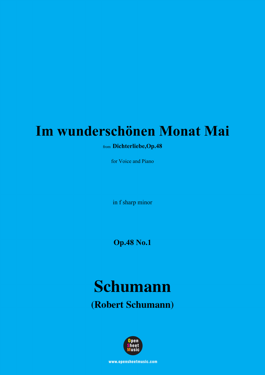 R. Schumann-Im wunderschonen Monat Mai,in f sharp minor Piano, Vocal scores gallery preview page 1