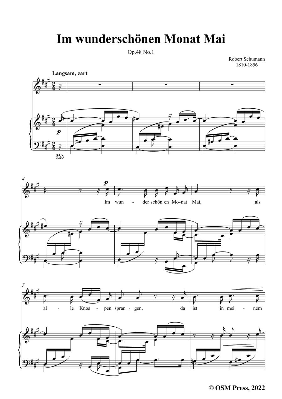 R. Schumann-Im wunderschonen Monat Mai,in f sharp minor Piano, Vocal scores gallery preview page 3