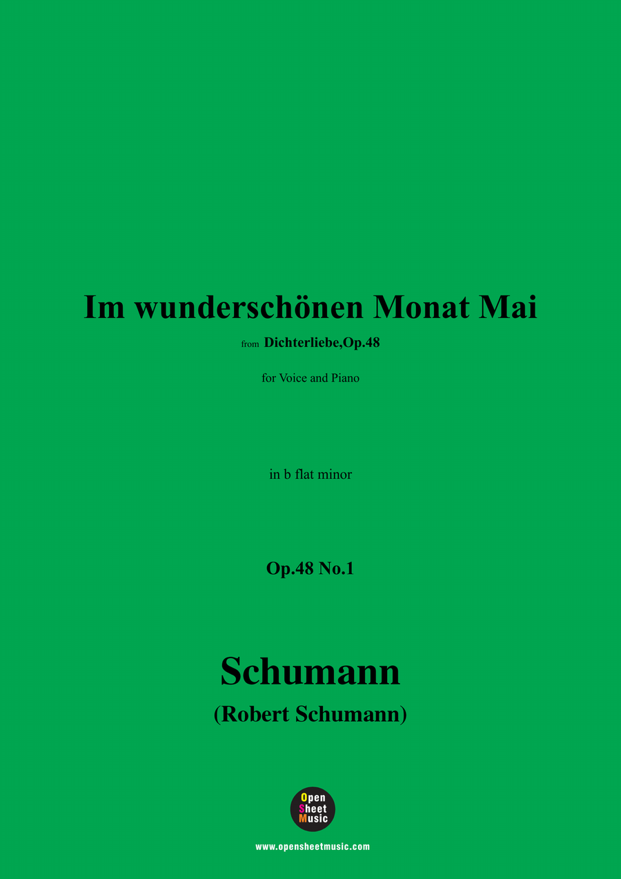 R. Schumann-Im wunderschonen Monat Mai,in b flat minor Piano, Vocal scores gallery preview page 1