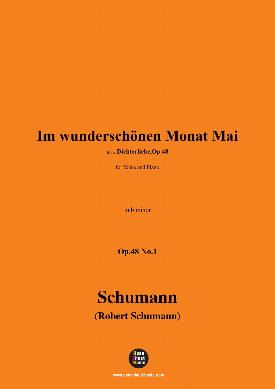 R. Schumann-Im wunderschonen Monat Mai,in b minor Piano, Vocal scores gallery preview page 1