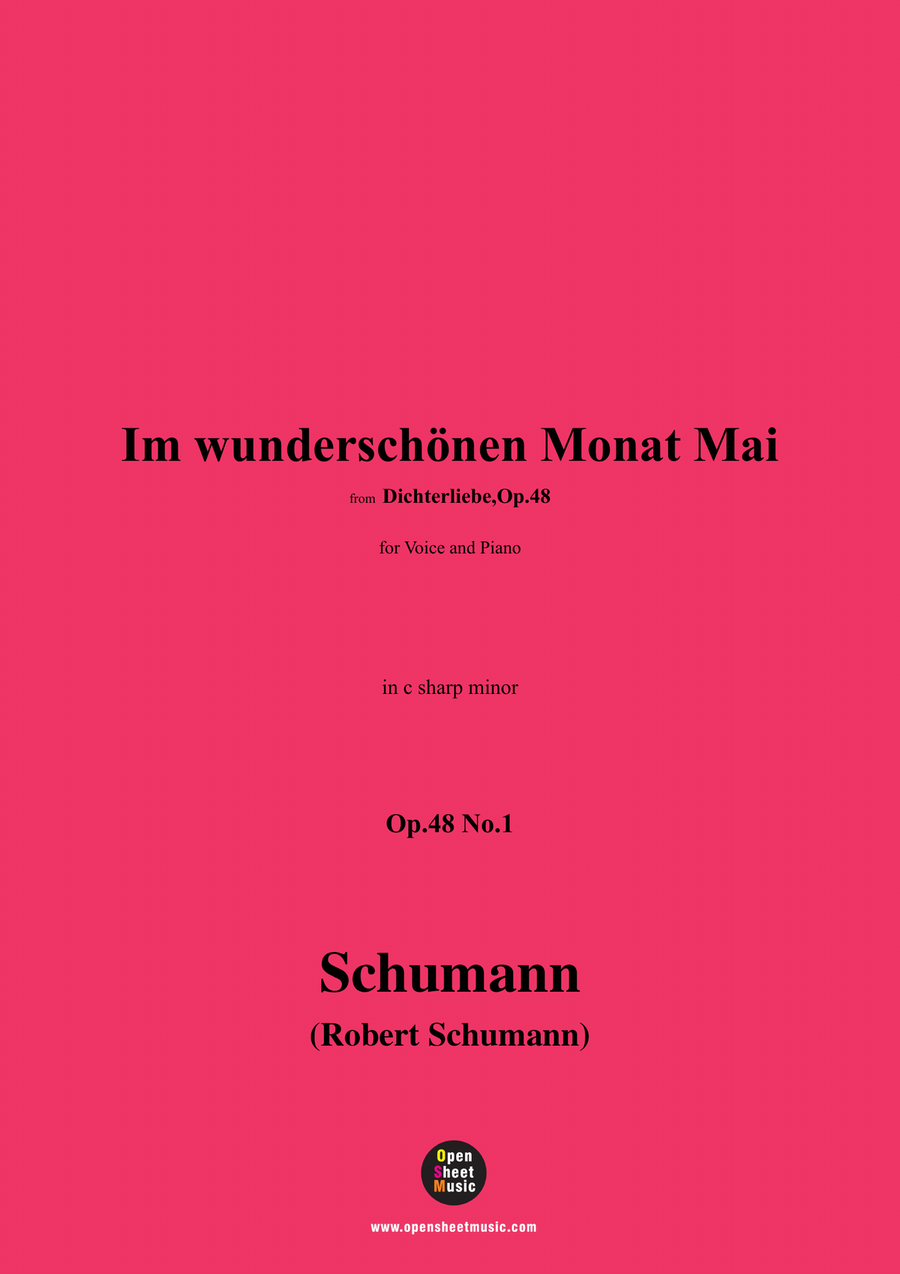 R. Schumann-Im wunderschonen Monat Mai,in c sharp minor Piano, Vocal scores gallery preview page 1