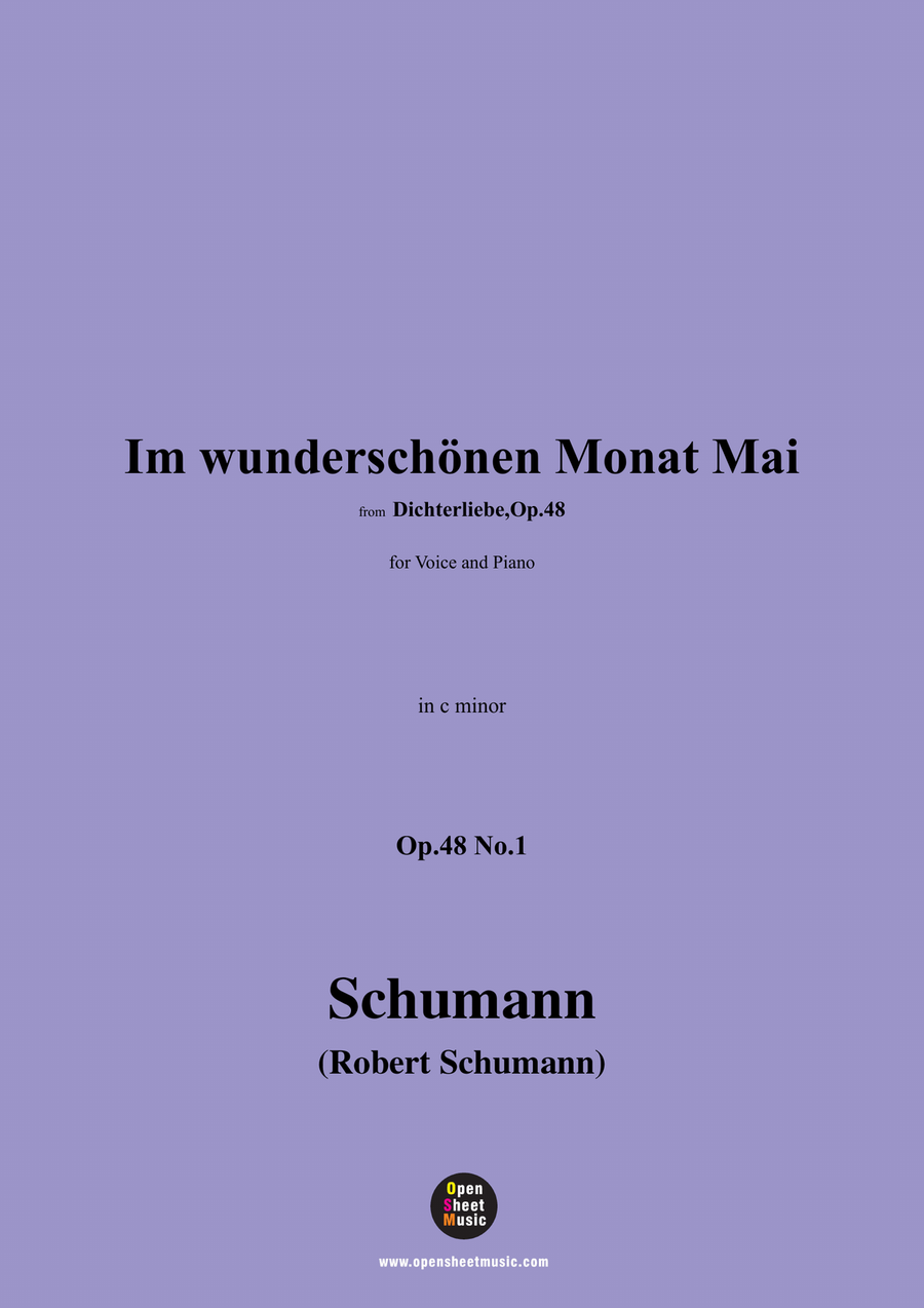 R. Schumann-Im wunderschonen Monat Mai,in c minor Piano, Vocal scores gallery preview page 1
