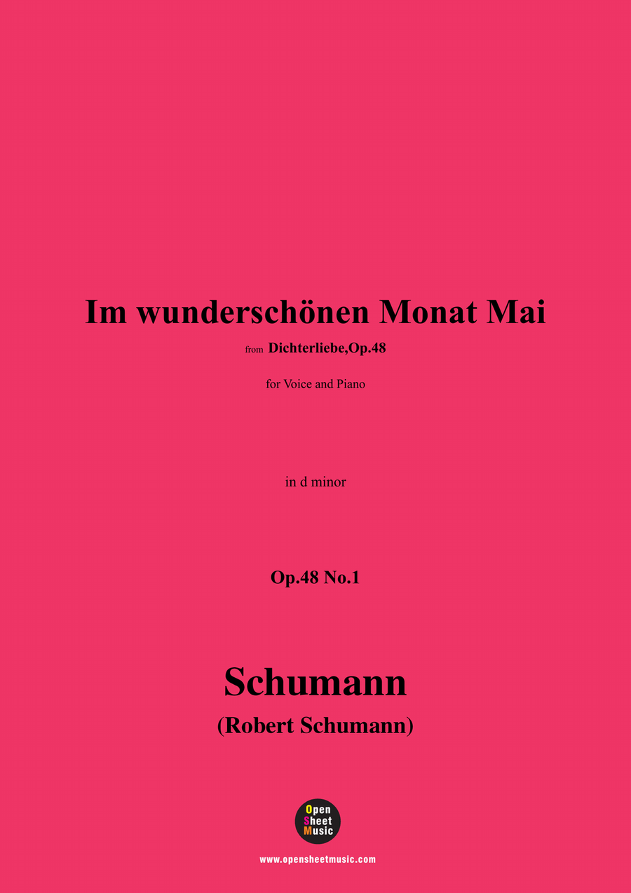 Schumann-Im wunderschonen Monat Mai,in d minor Piano, Vocal scores gallery preview page 1