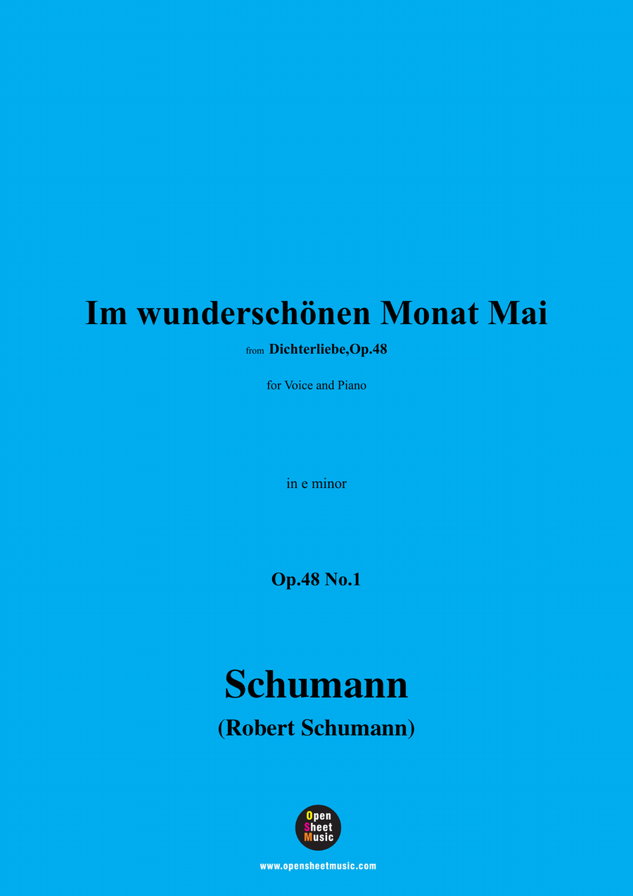R. Schumann-Im wunderschonen Monat Mai,in e minor Piano, Vocal scores gallery preview page 1