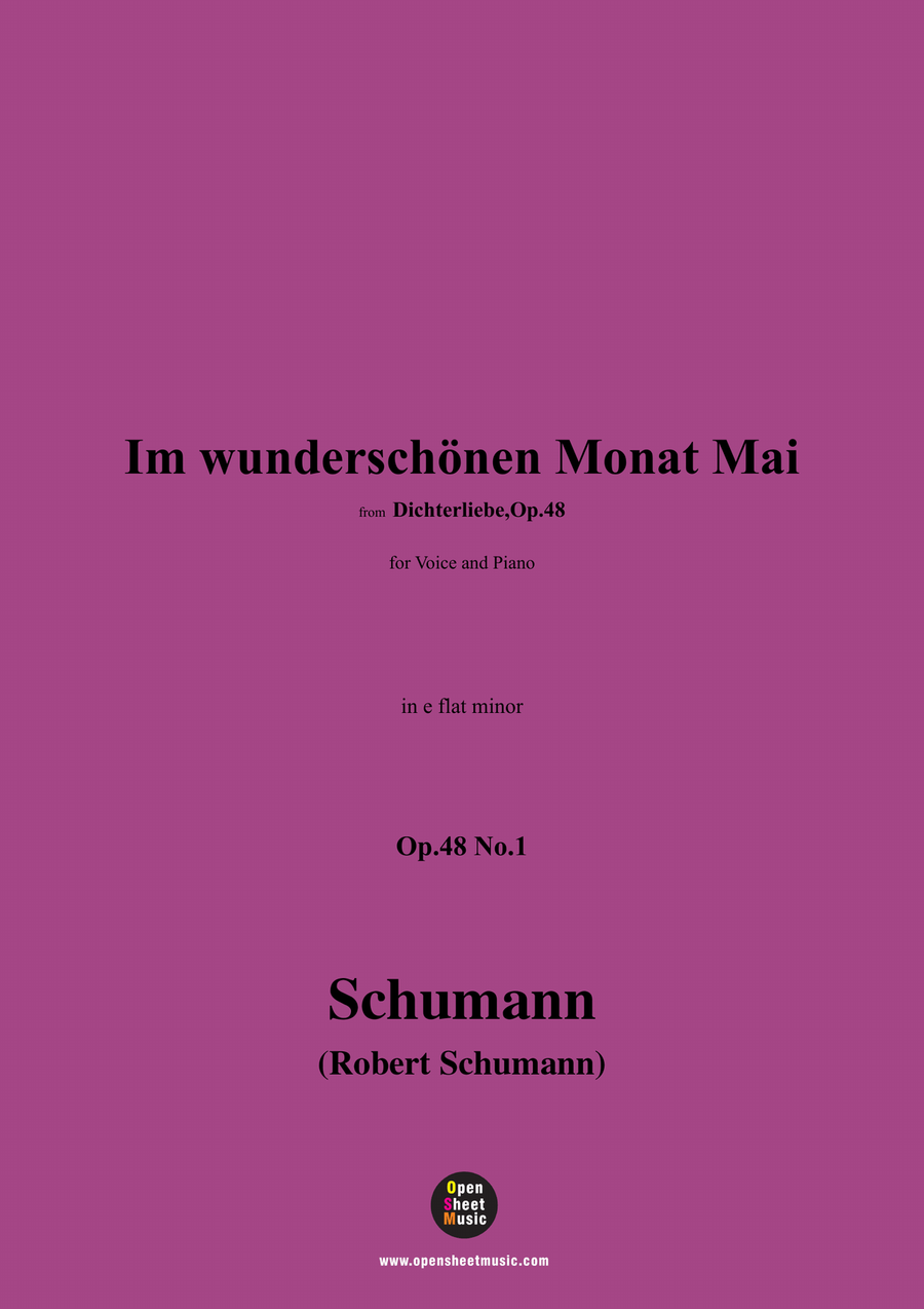 R. Schumann-Im wunderschonen Monat Mai,in e flat minor Piano, Vocal scores gallery preview page 1