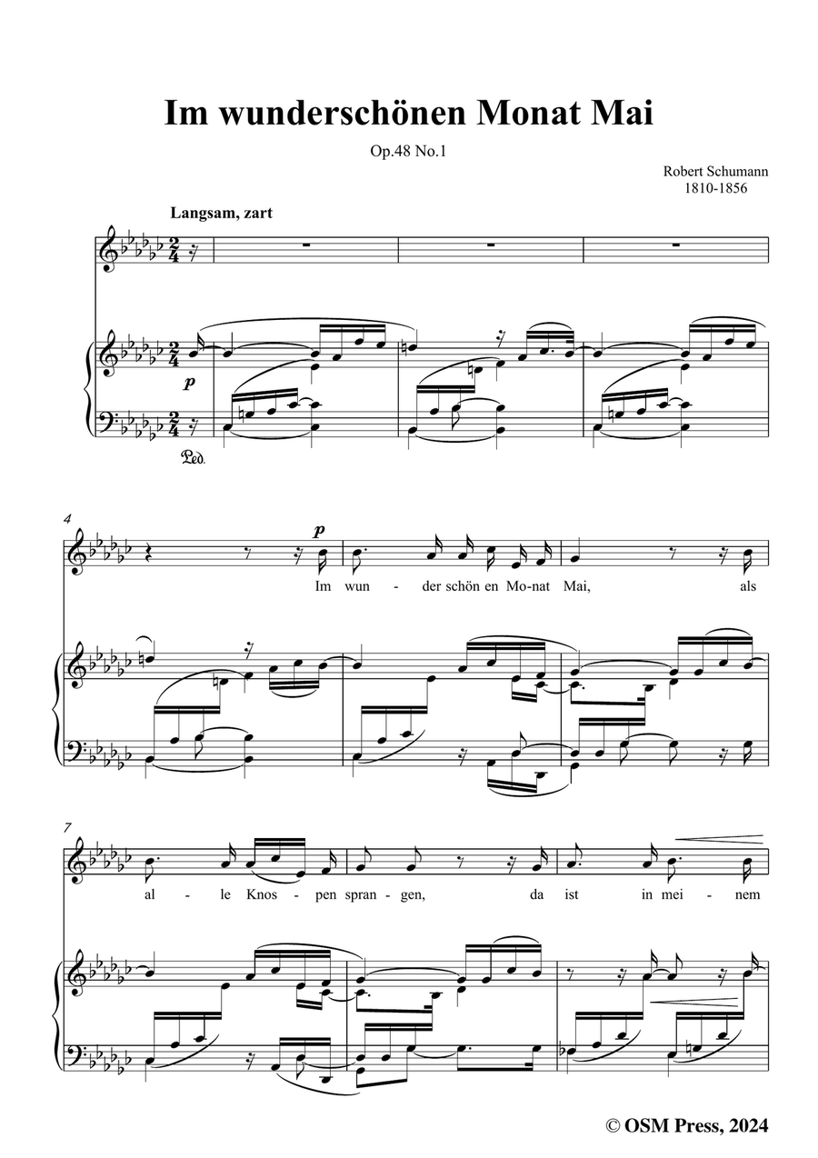R. Schumann-Im wunderschonen Monat Mai,in e flat minor Piano, Vocal scores gallery preview page 3