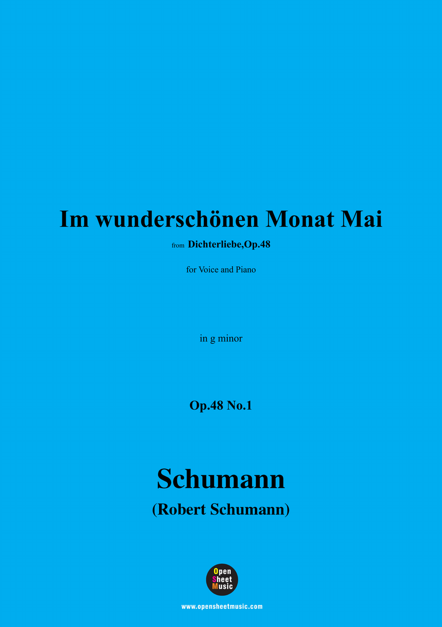 R. Schumann-Im wunderschonen Monat Mai,in g minor Piano, Vocal scores gallery preview page 1