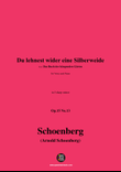 Schoenberg-Du lehnest wider eine Silberweide,in f sharp minor