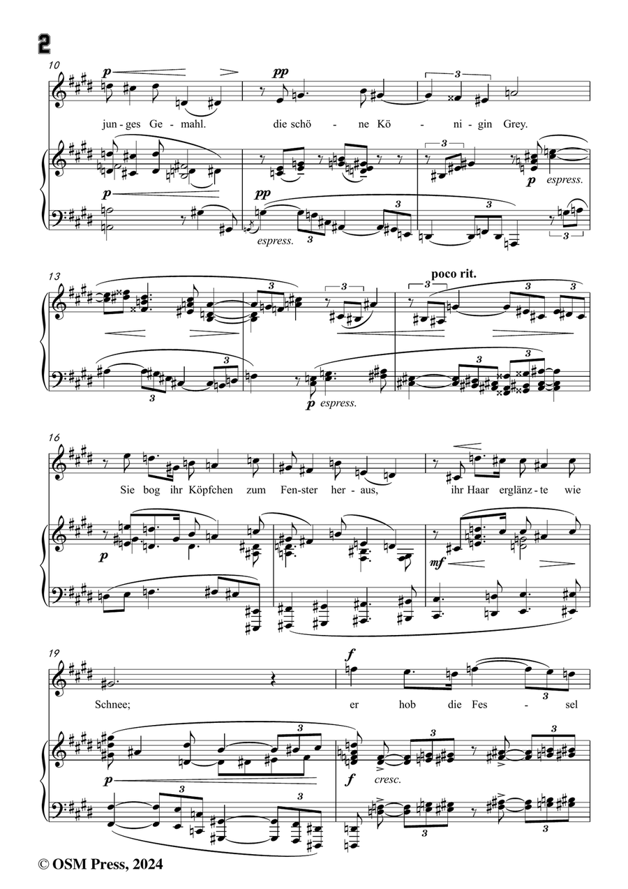 Schoenberg-Jane Grey,in c sharp minor Piano, Vocal scores gallery preview page 4