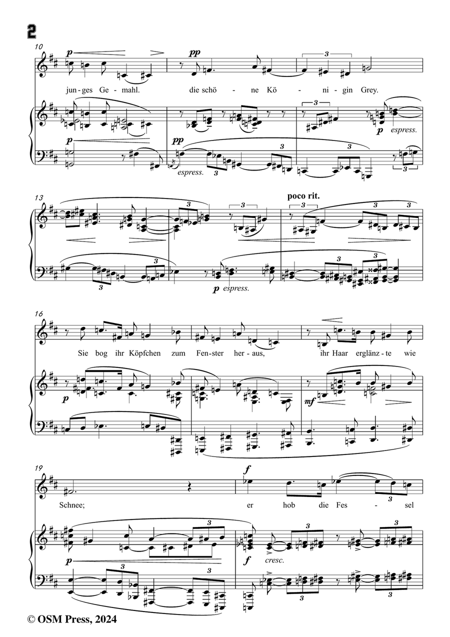 Schoenberg-Jane Grey,in b minor Piano, Vocal scores gallery preview page 4