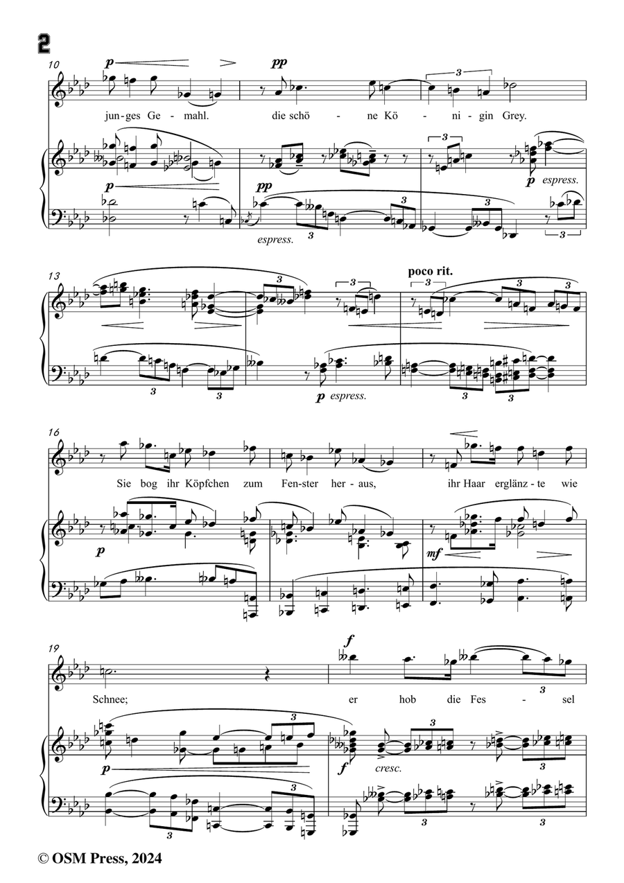 Schoenberg-Jane Grey,in f minor Piano, Vocal scores gallery preview page 4
