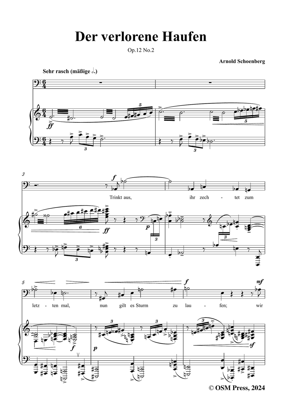Schoenberg-Der verlorene Haufen,in a minor Piano, Vocal scores gallery preview page 3