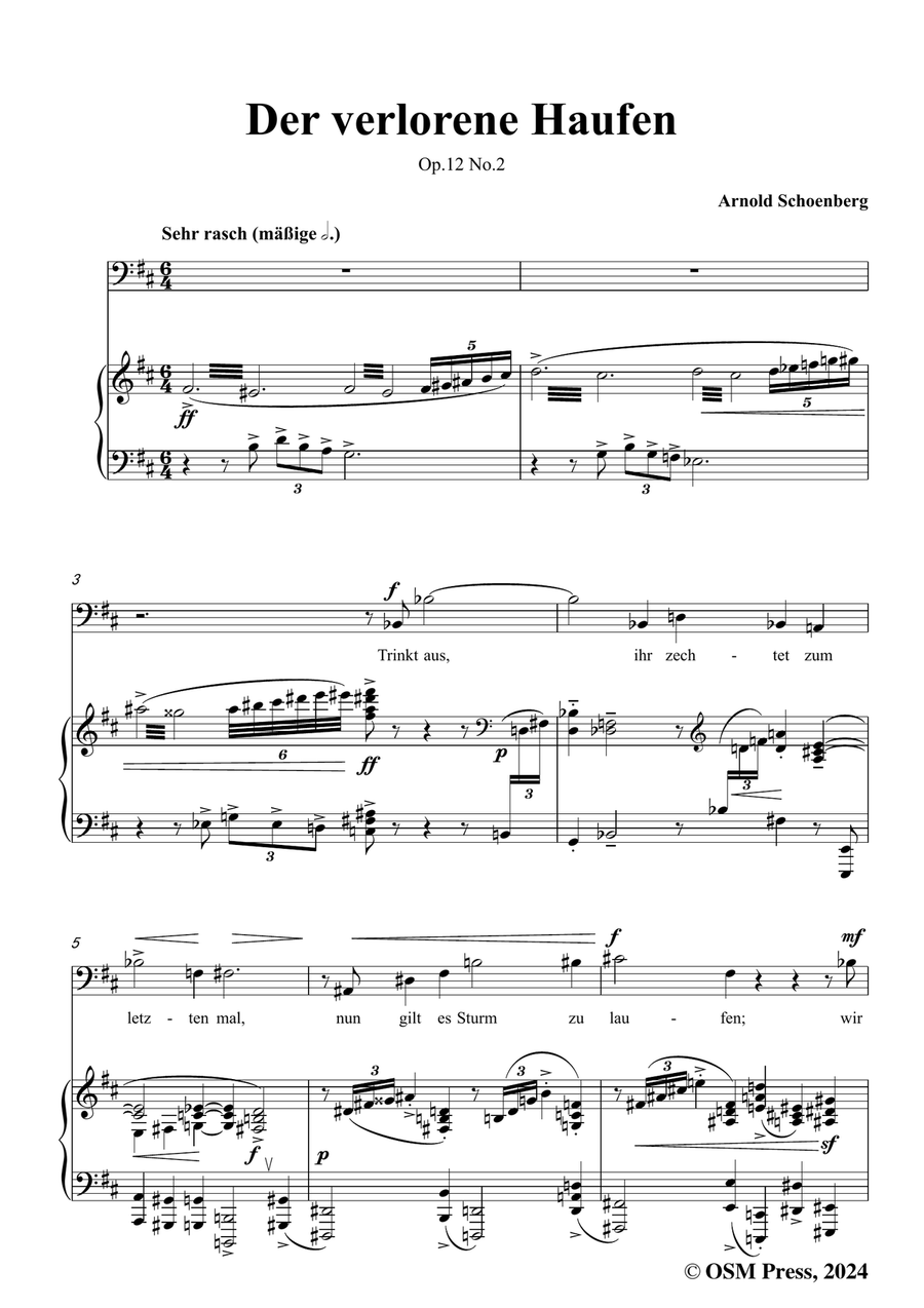 Schoenberg-Der verlorene Haufen,in b minor Piano, Vocal scores gallery preview page 3