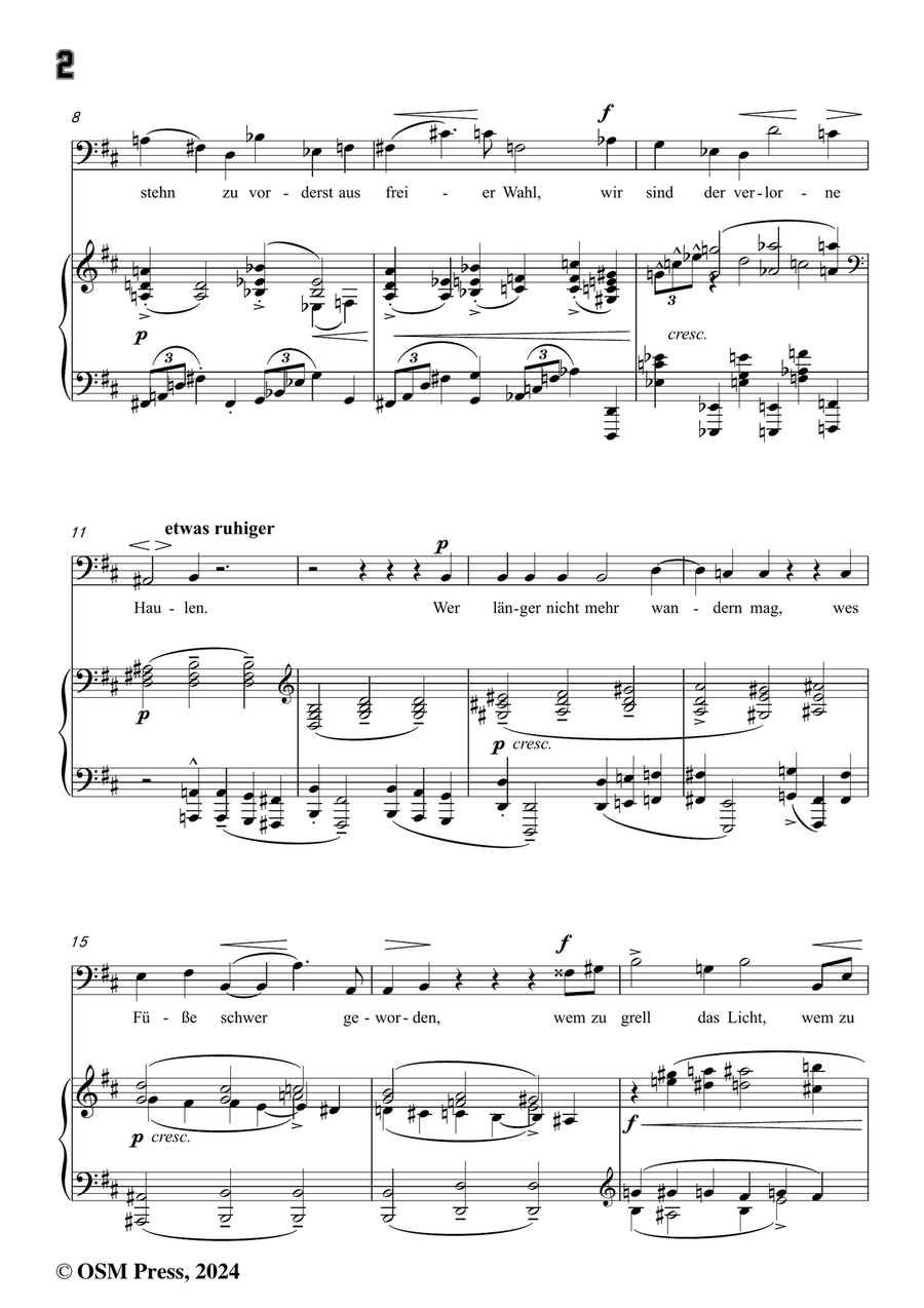 Schoenberg-Der verlorene Haufen,in b minor Piano, Vocal scores gallery preview page 4