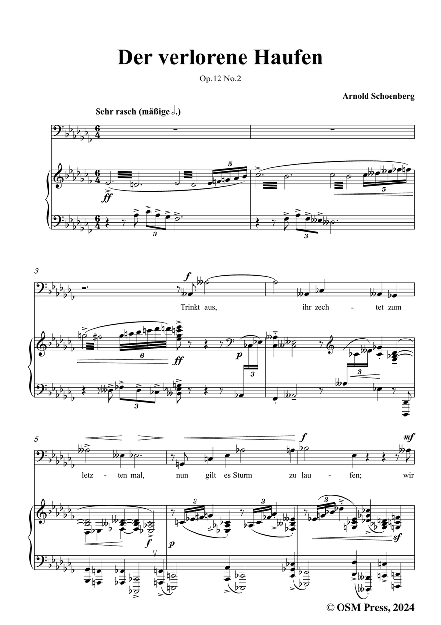 Schoenberg-Der verlorene Haufen,in a flat minor Piano, Vocal scores gallery preview page 3