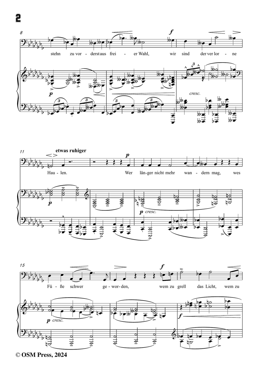 Schoenberg-Der verlorene Haufen,in a flat minor Piano, Vocal scores gallery preview page 4