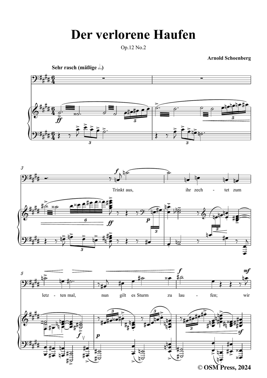 Schoenberg-Der verlorene Haufen,in c sharp minor Piano, Vocal scores gallery preview page 3