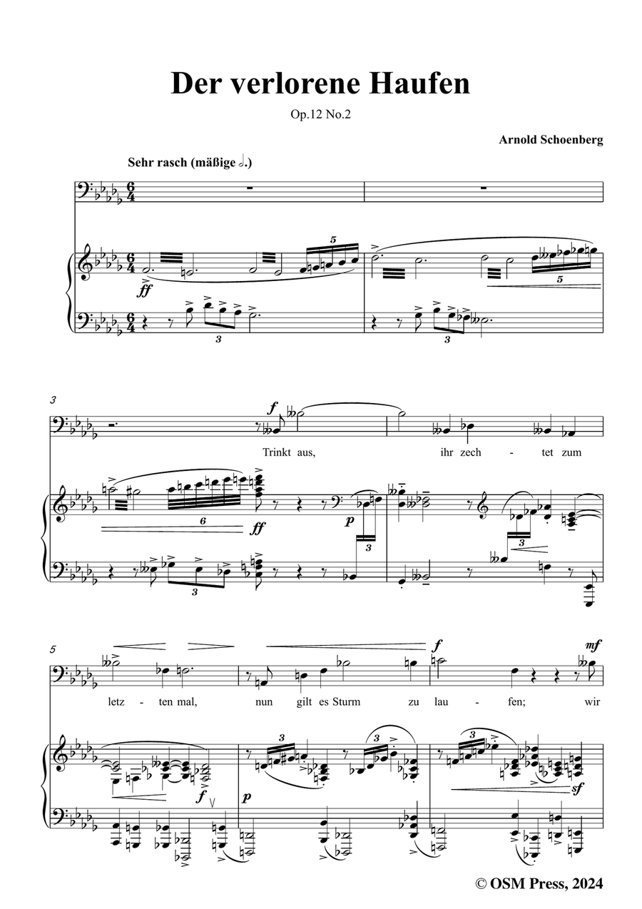 Schoenberg-Der verlorene Haufen,in b flat minor Piano, Vocal scores gallery preview page 3