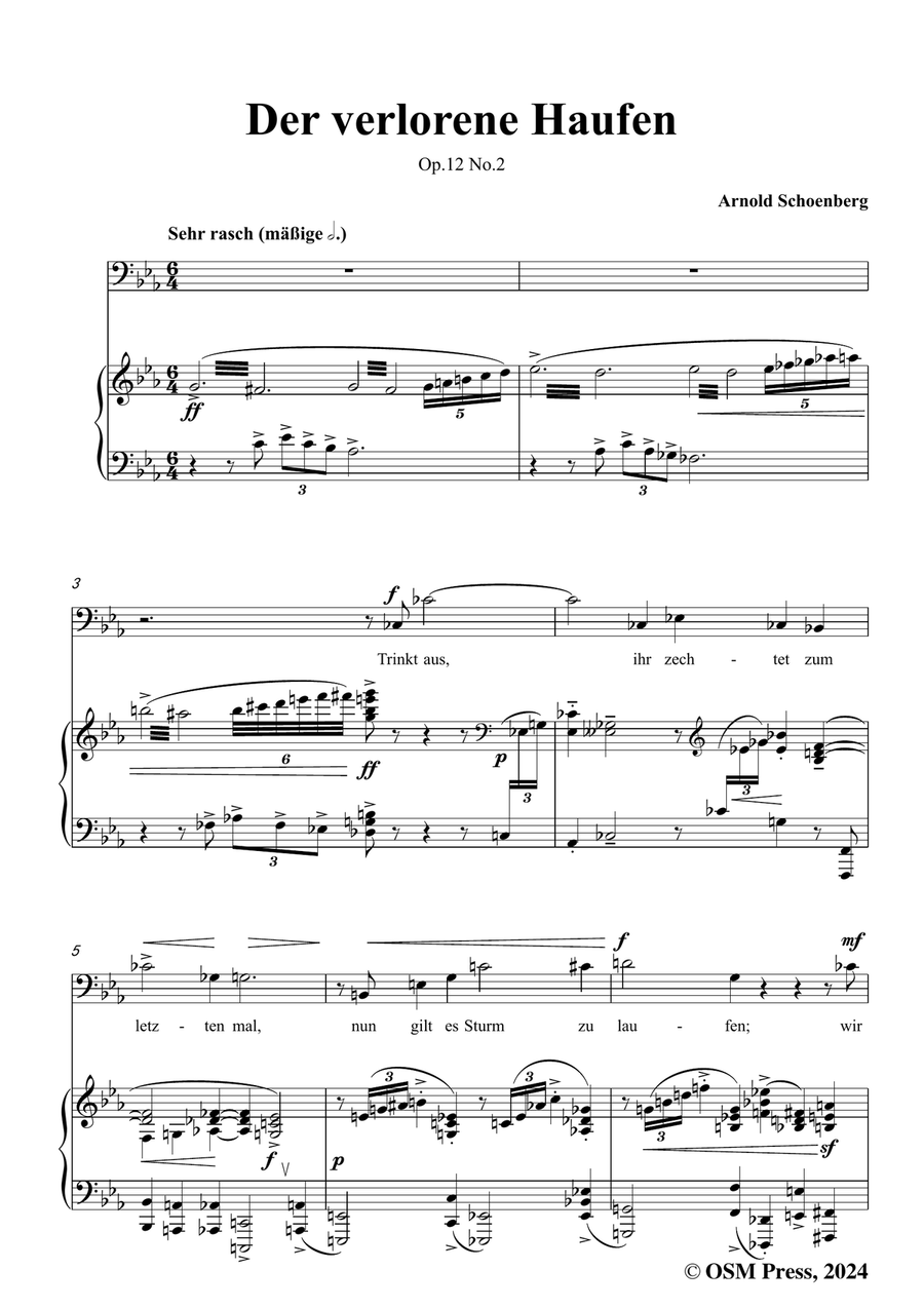 Schoenberg-Der verlorene Haufen,in c minor Piano, Vocal scores gallery preview page 3