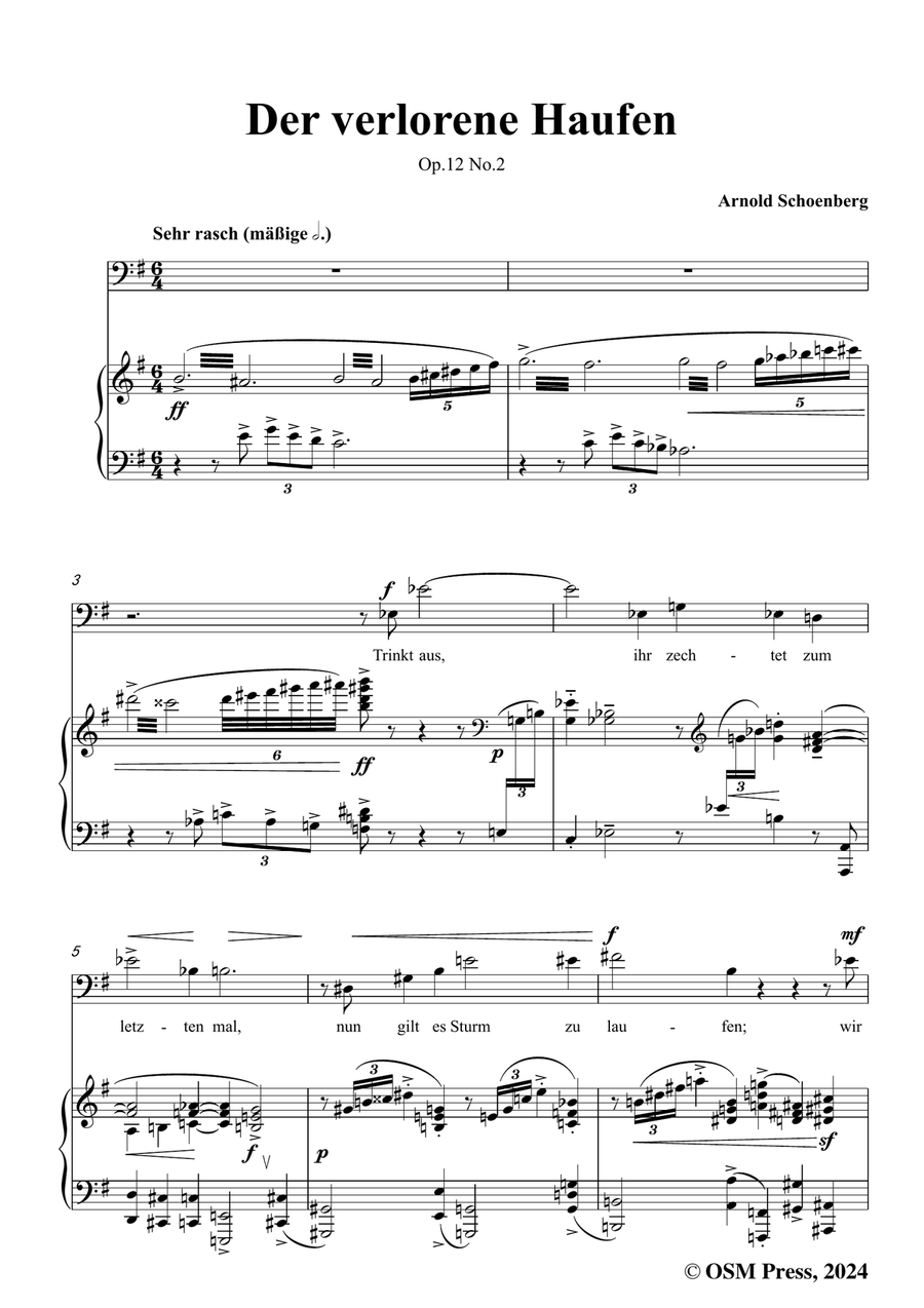 Schoenberg-Der verlorene Haufen,in e minor Piano, Vocal scores gallery preview page 3