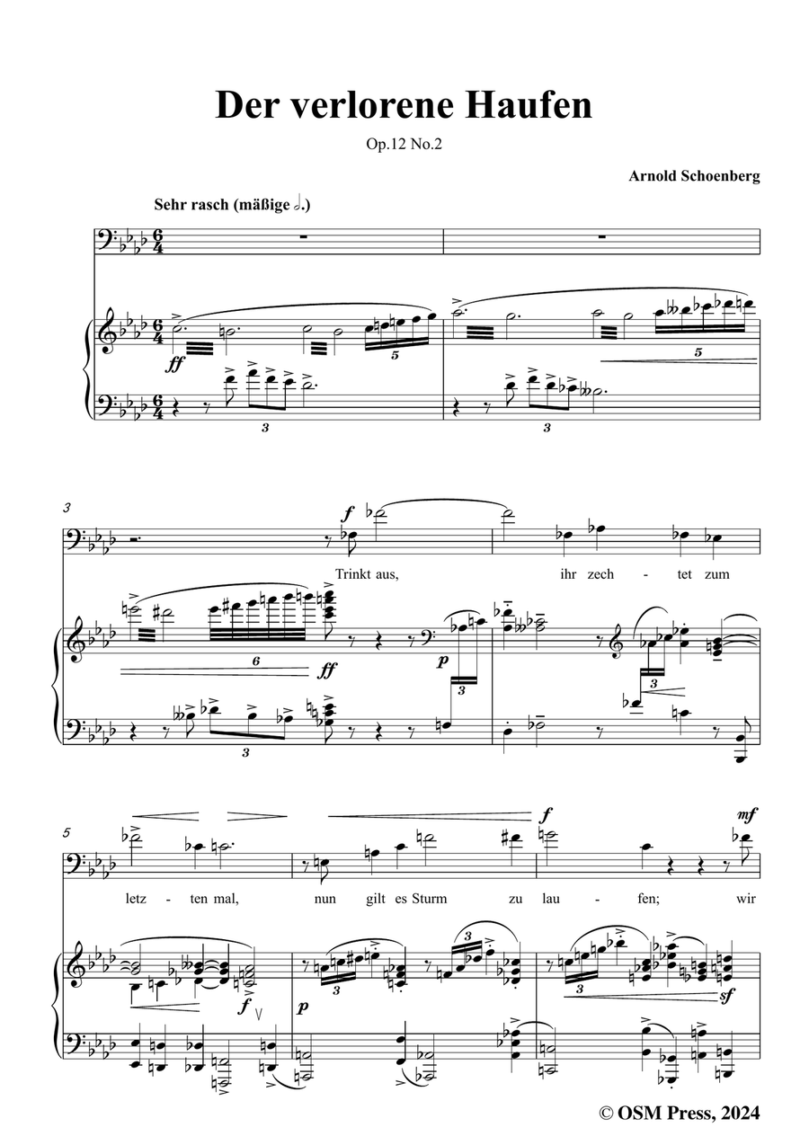 Schoenberg-Der verlorene Haufen,in f minor Piano, Vocal scores gallery preview page 3