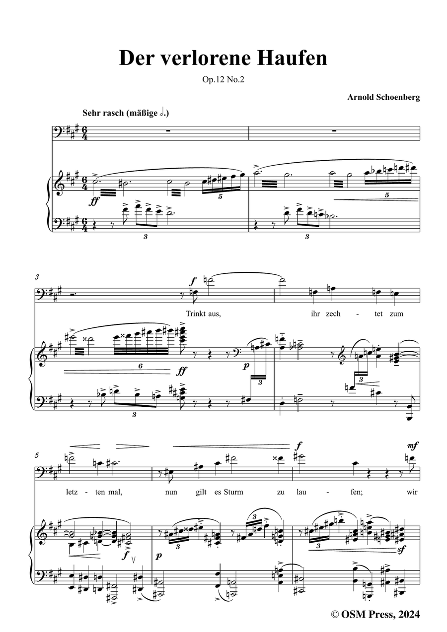 Schoenberg-Der verlorene Haufen,in f sharp minor Piano, Vocal scores gallery preview page 3