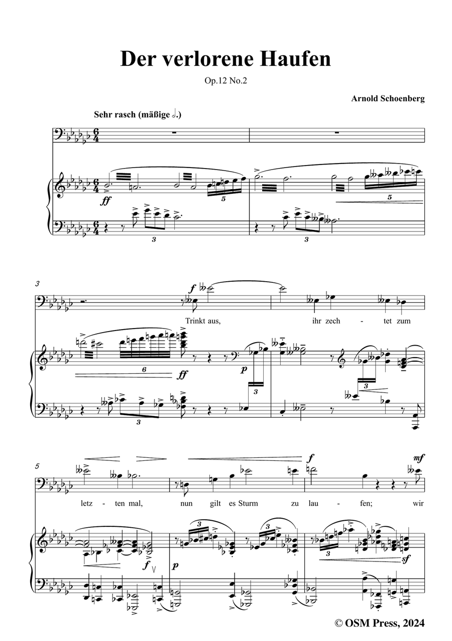 Schoenberg-Der verlorene Haufen,in e flat minor Piano, Vocal scores gallery preview page 3