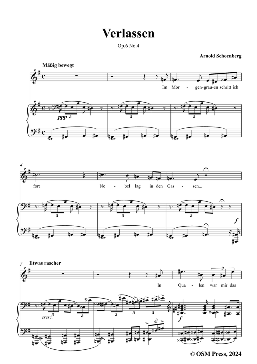 Schoenberg-Verlassen,in e minor Piano, Vocal scores gallery preview page 3