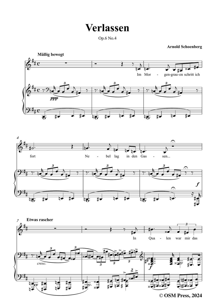 Schoenberg-Verlassen,in b minor Piano, Vocal scores gallery preview page 3