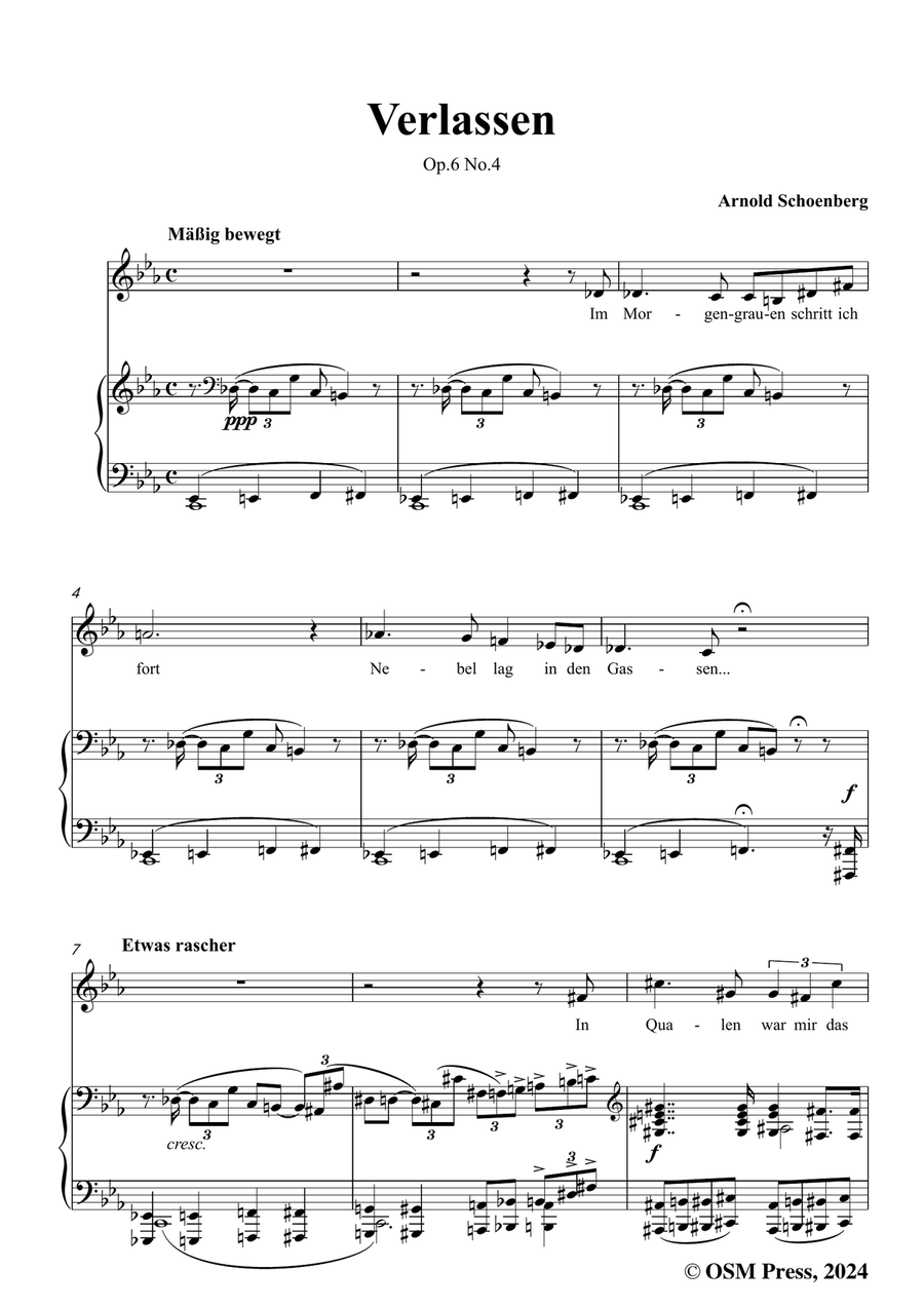 Schoenberg-Verlassen,in c minor Piano, Vocal scores gallery preview page 3