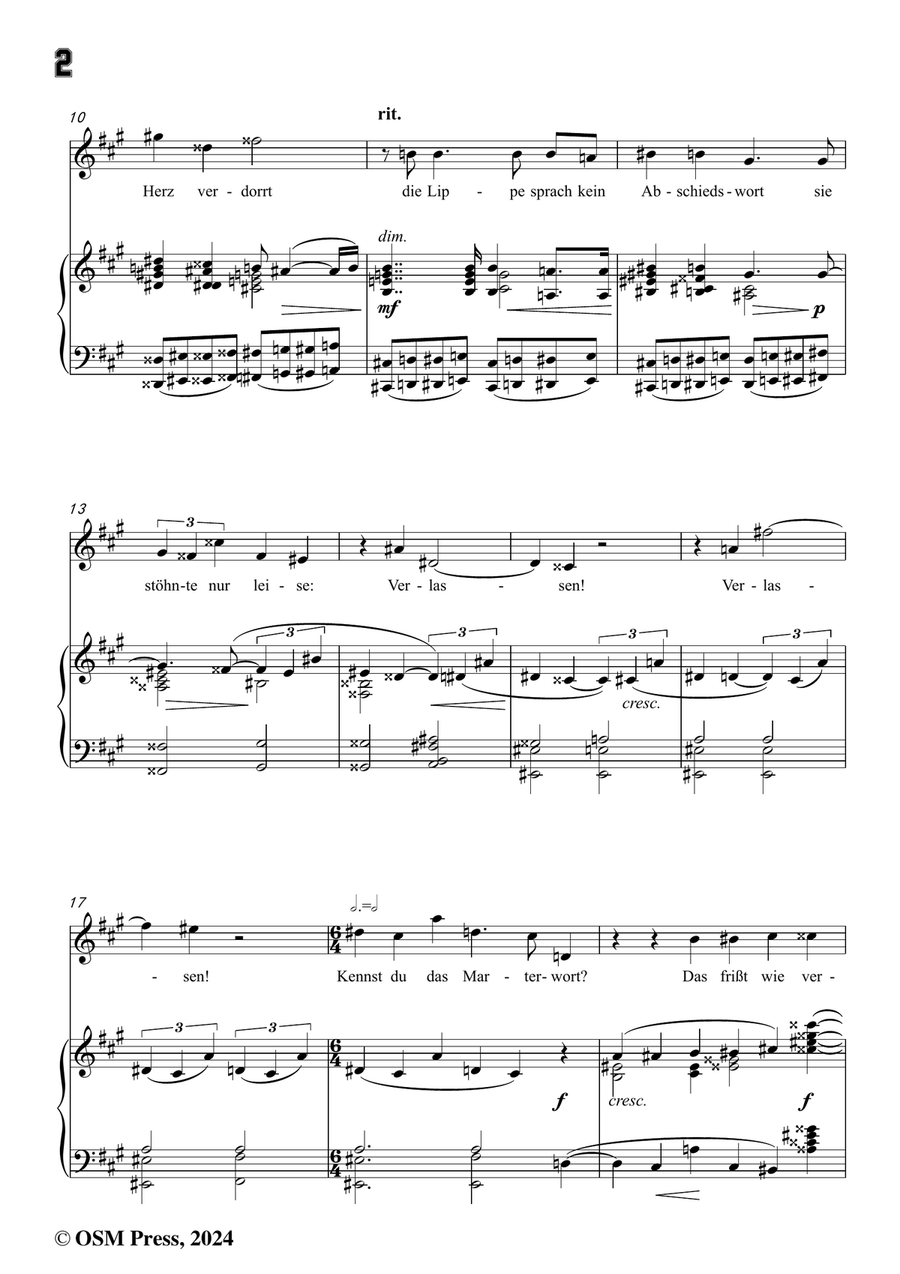 Schoenberg-Verlassen,in f sharp minor Piano, Vocal scores gallery preview page 4