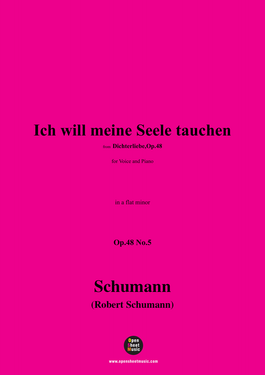 R. Schumann-Ich will meine Seele tauchen,in a flat minor Piano, Vocal scores gallery preview page 1
