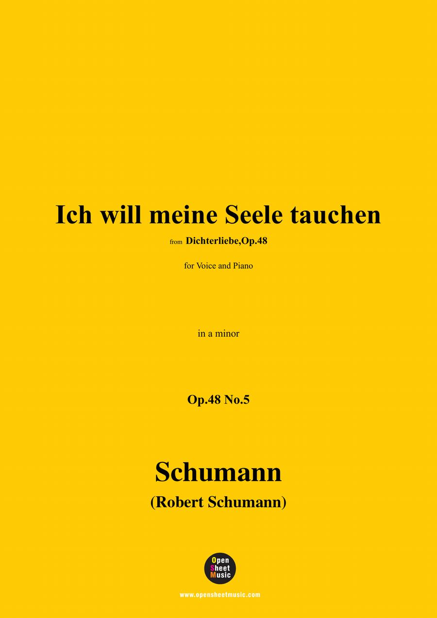 R. Schumann-Ich will meine Seele tauchen,in a minor Piano, Vocal scores gallery preview page 1