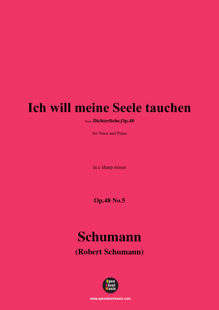 R. Schumann-Ich will meine Seele tauchen,in c sharp minor Piano, Vocal scores gallery preview page 1