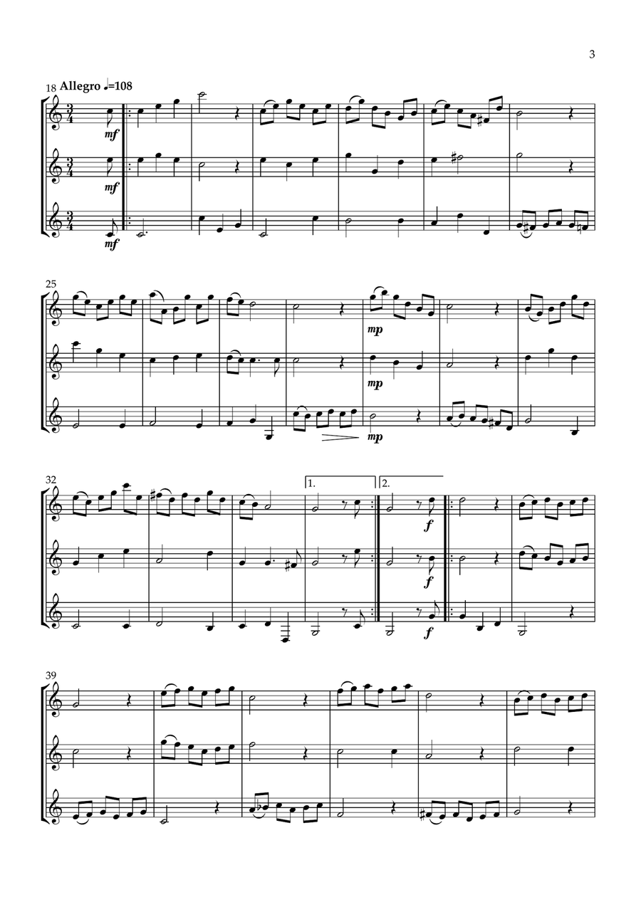 Sonata No.1 Op.4 Sonata No.1 Op.4 Woodwind Trio scores gallery preview page 3