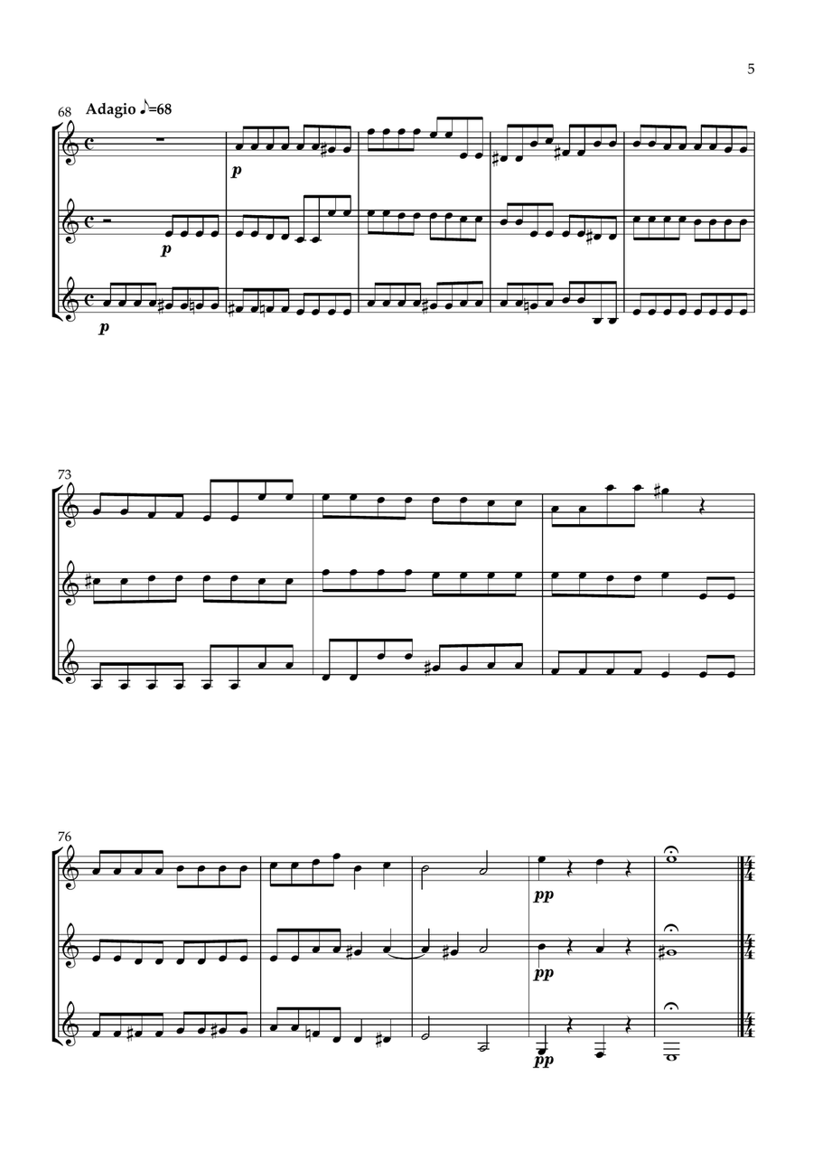 Sonata No.1 Op.4 Sonata No.1 Op.4 Woodwind Trio scores gallery preview page 5