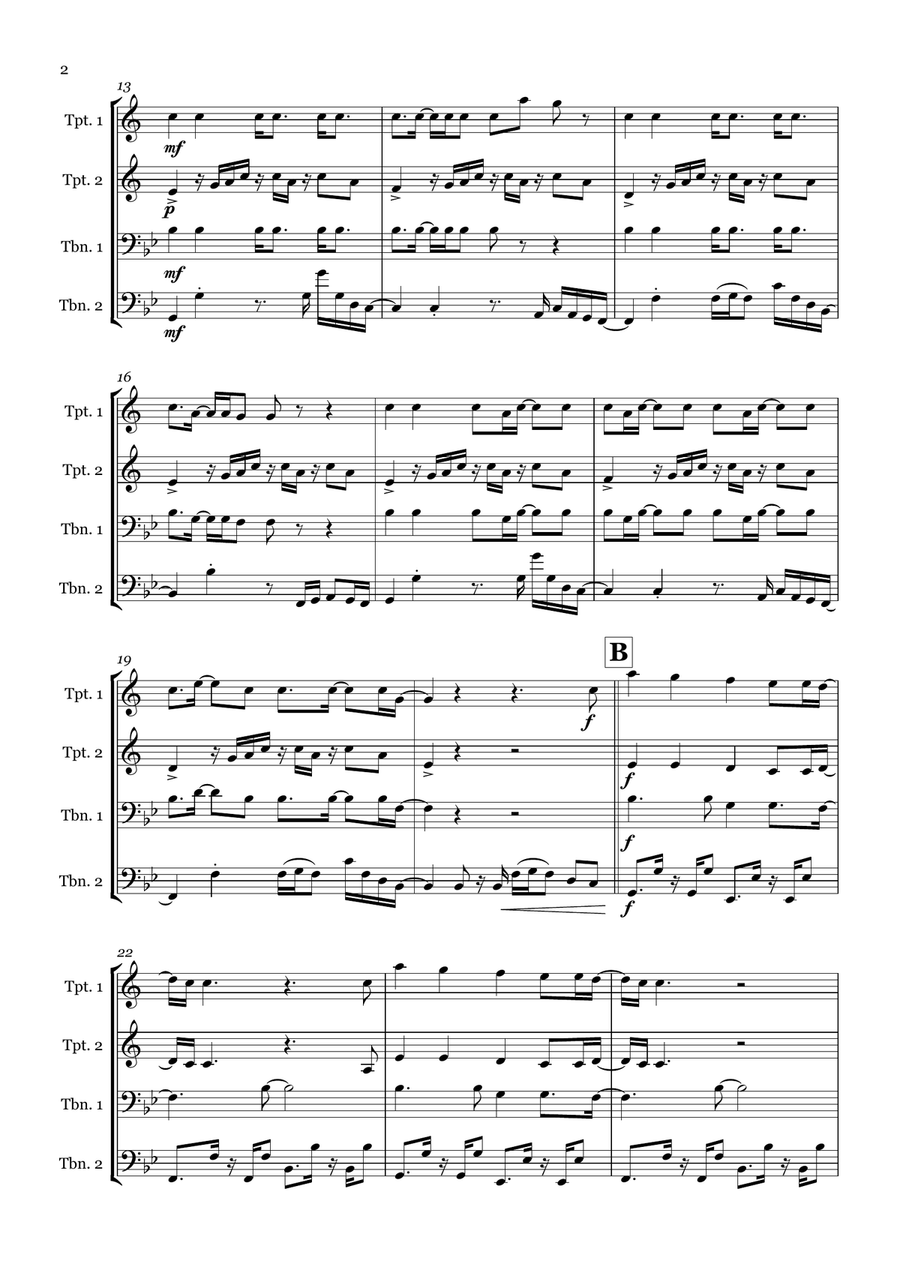 Dynamite Dynamite Brass Quartet scores gallery preview page 2