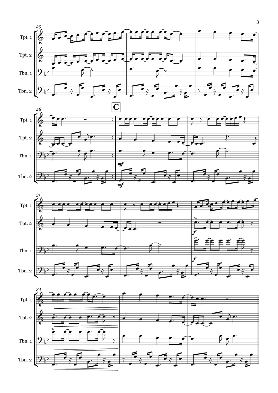 Dynamite Dynamite Brass Quartet scores gallery preview page 3
