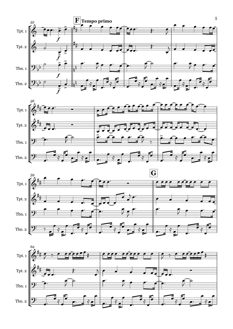 Dynamite Dynamite Brass Quartet scores gallery preview page 5