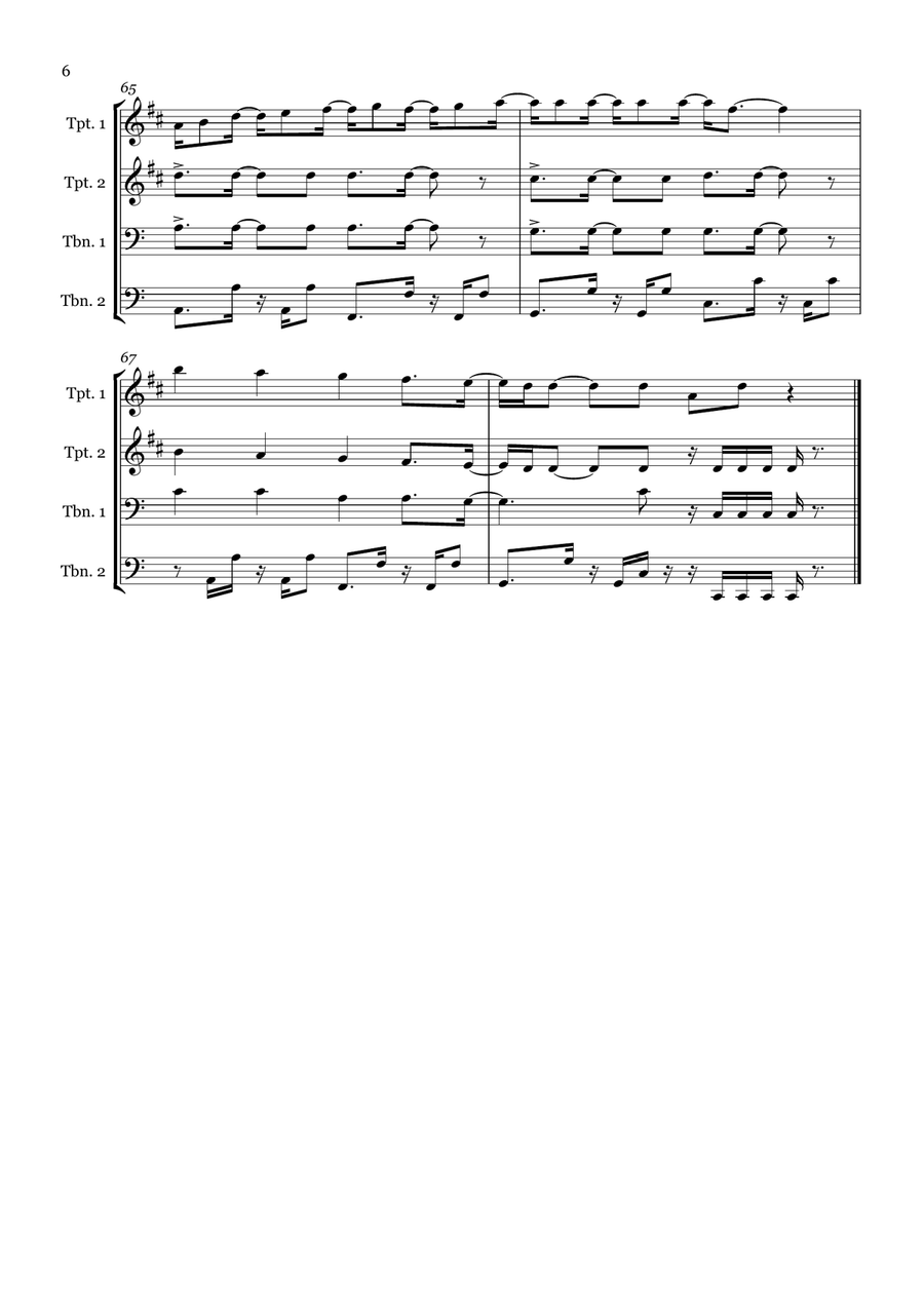 Dynamite Dynamite Brass Quartet scores gallery preview page 6