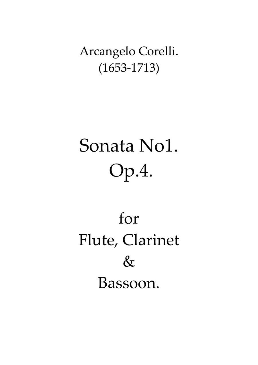 Sonata No.1 Op.4 Sonata No.1 Op.4 Woodwind Trio scores gallery preview page 1