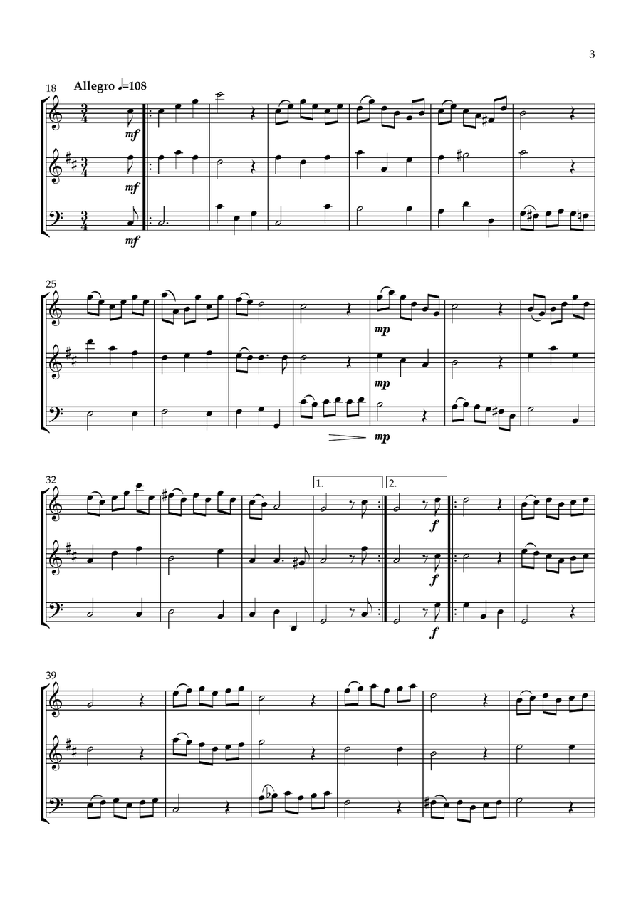 Sonata No.1 Op.4 Sonata No.1 Op.4 Woodwind Trio scores gallery preview page 3