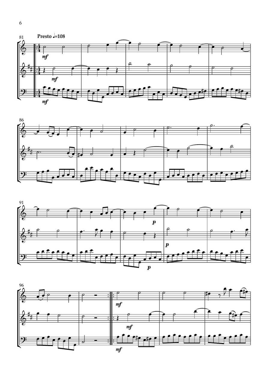 Sonata No.1 Op.4 Sonata No.1 Op.4 Woodwind Trio scores gallery preview page 6
