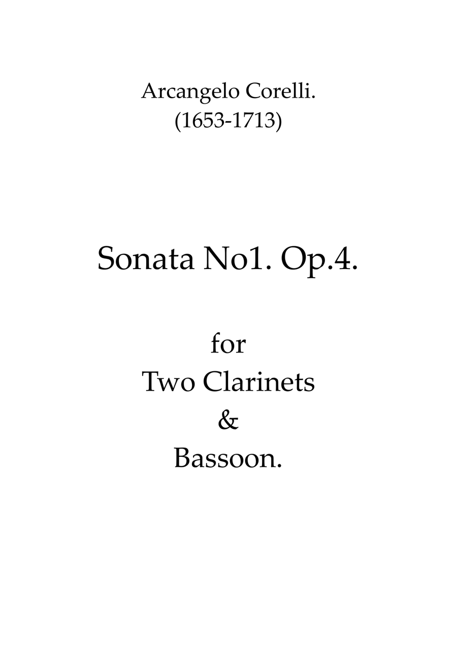 Sonata No.1 Op.4 Sonata No.1 Op.4 Woodwind Trio scores gallery preview page 1