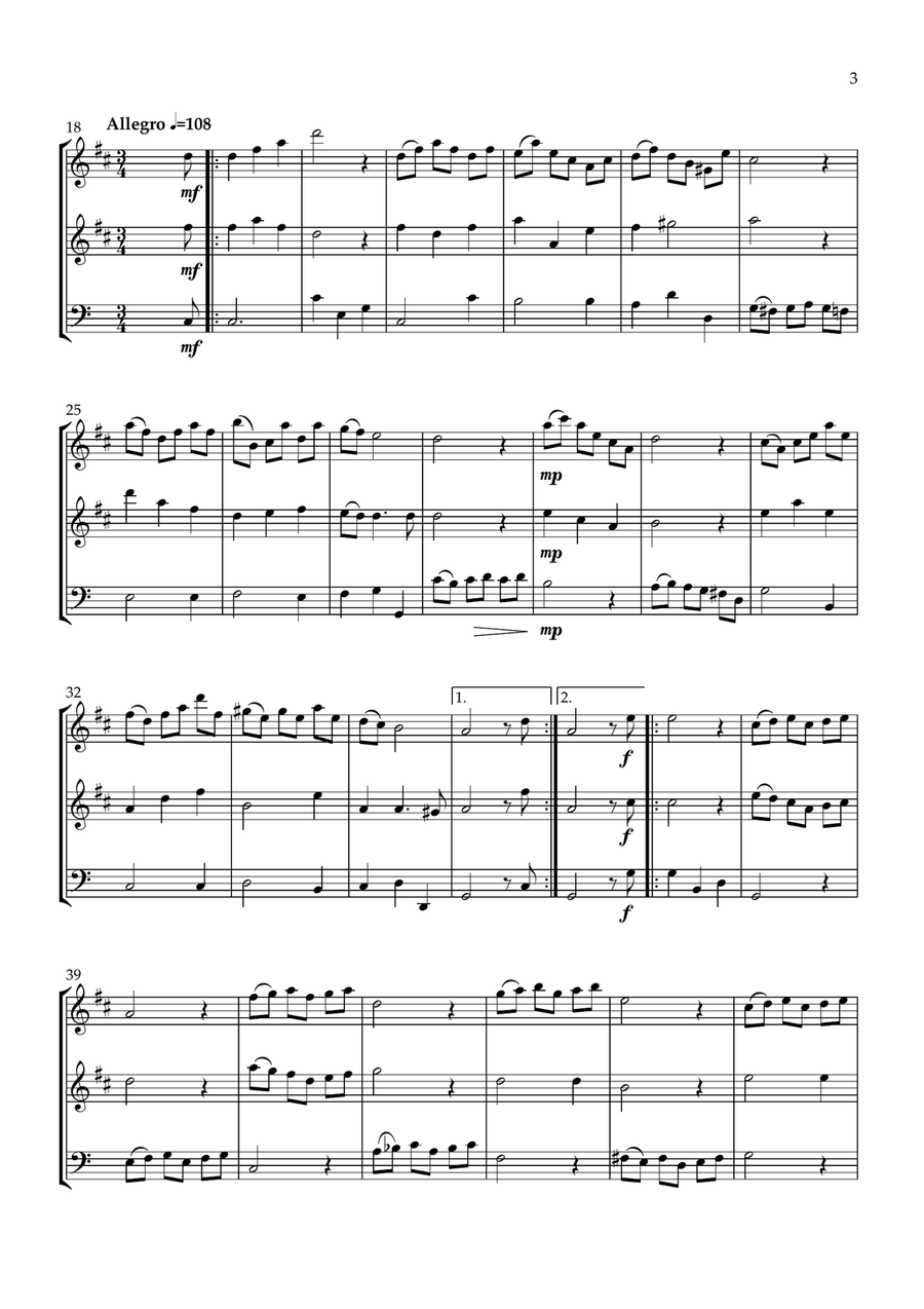 Sonata No.1 Op.4 Sonata No.1 Op.4 Woodwind Trio scores gallery preview page 3