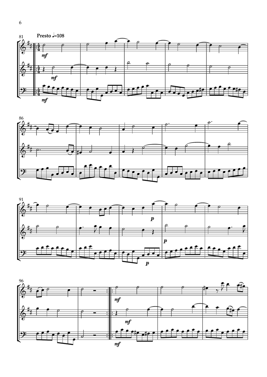 Sonata No.1 Op.4 Sonata No.1 Op.4 Woodwind Trio scores gallery preview page 6